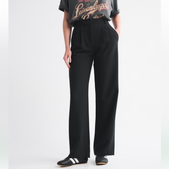 Abercrombie & Fitch Pants - Abercrombie & Fitch Black Sloane Tailored Wide Leg Pants